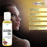 Huile de jojoba bio GZE – Pure & pressée à froid, visage, cheveux & ongles