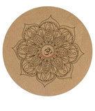 Tapis de yoga rond en liège – Méditation & support inversé