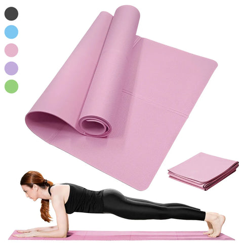 Tapis de yoga antidérapant – 3/4/6mm pour fitness & pilates