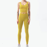Ensemble yoga femme – Leggings taille haute & brassière