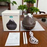 Diffuseur huiles essentielles 350ml – Bois, LED & télécommande