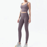 Ensemble yoga femme – Leggings taille haute & brassière