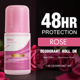 Déodorant roll-on femme 48h – Sans aluminium, aux extraits végétaux (50ml)