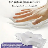 Oreiller cervical en mousse mémoire – Forme papillon, confort & anti-douleur