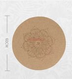 Tapis de yoga rond en liège – Méditation & support inversé