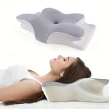 Oreiller cervical en mousse mémoire – Forme papillon, confort & anti-douleur